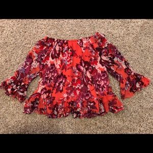 off the shoulder floral top
